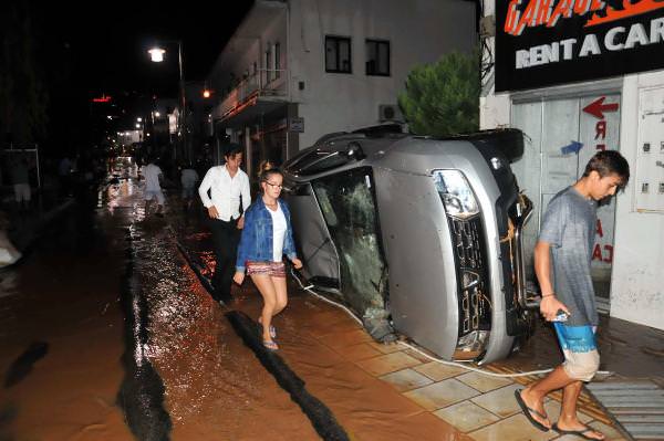 Bodrum’da sel felaketi