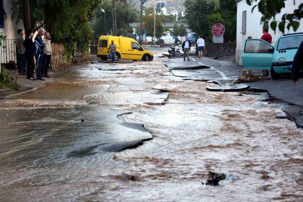 Bodrum’da sel felaketi