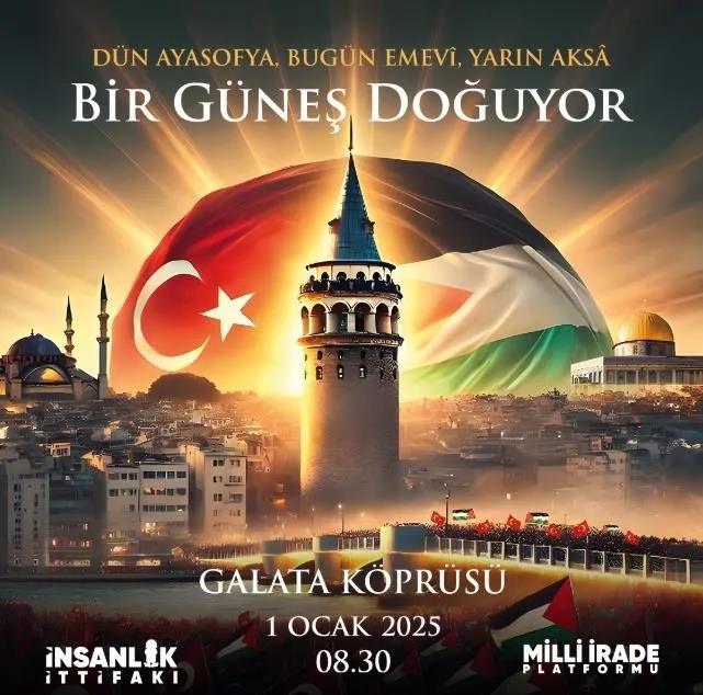 Galata’dan dünyaya Gazze mesajı: Hepimiz bu dönemin sorumluluğunu taşıyoruz
