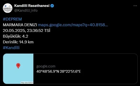 İstanbul’da korkutan deprem