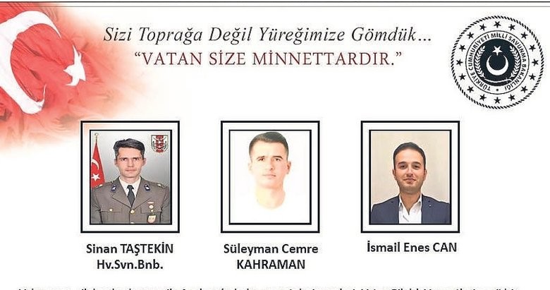 Şehit olan teknisyenlere cenaze töreni düzenlendi